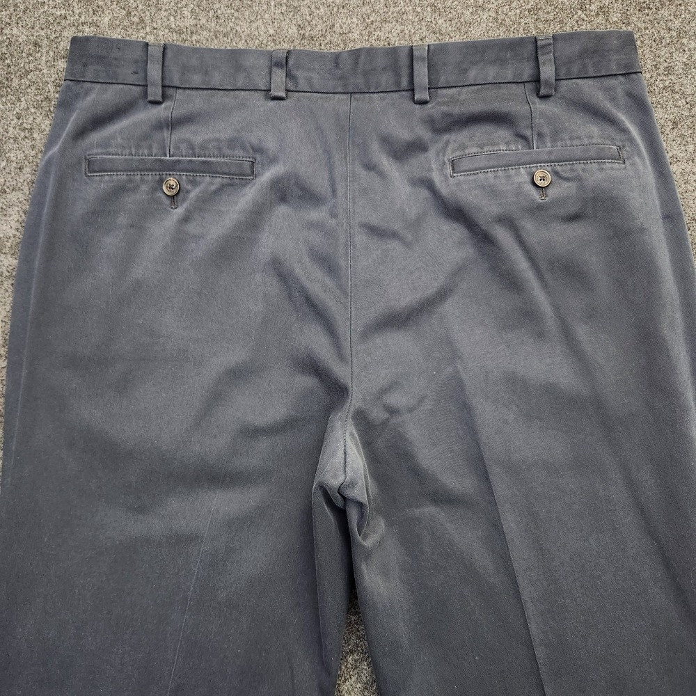 Brooks Brothers Mens 40x32 Navy Advantage Chino Clark Cotton Flat Front Pants - Picture 3 of 11